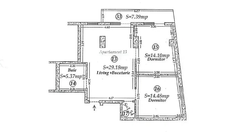 Decebal, Matei Basarab, apartament cu 3 camere